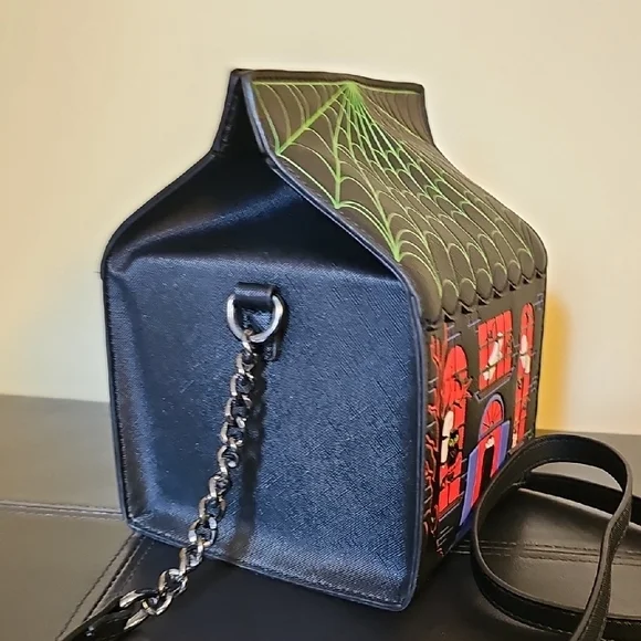 B1G1! MAD Engine Draculas Haunted House Fine By Me Crossbody Purse BNWOT - Picture 4 of 10